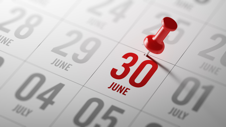 calendar marking June 30